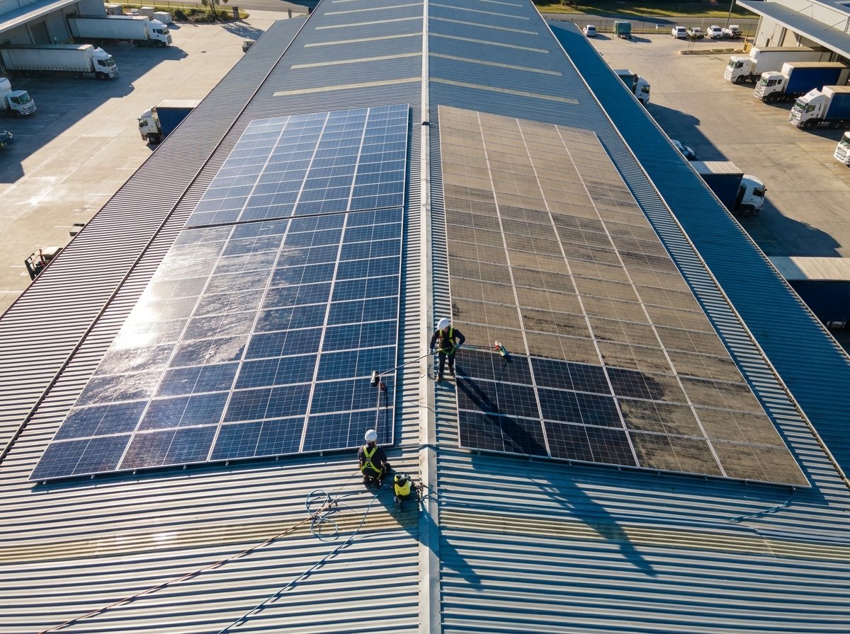 Squadra SolarCare al lavoro su un impianto fotovoltaico in Toscana