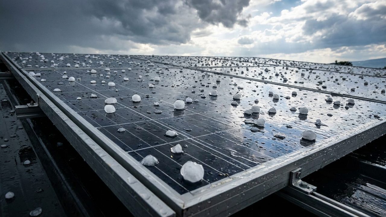Grandine sui pannelli fotovoltaici: cosa fare dopo una grandinata