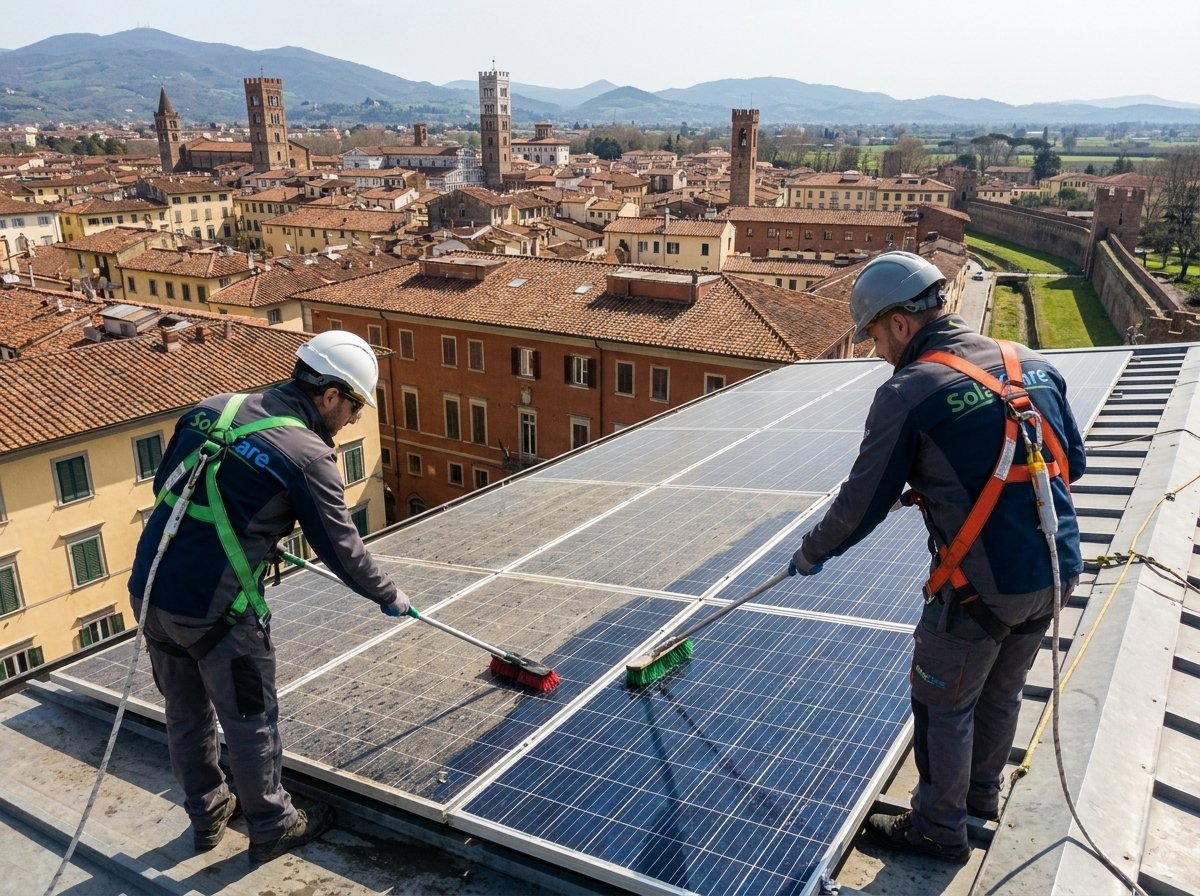 Pulizia pannelli fotovoltaici in Provincia di Lucca